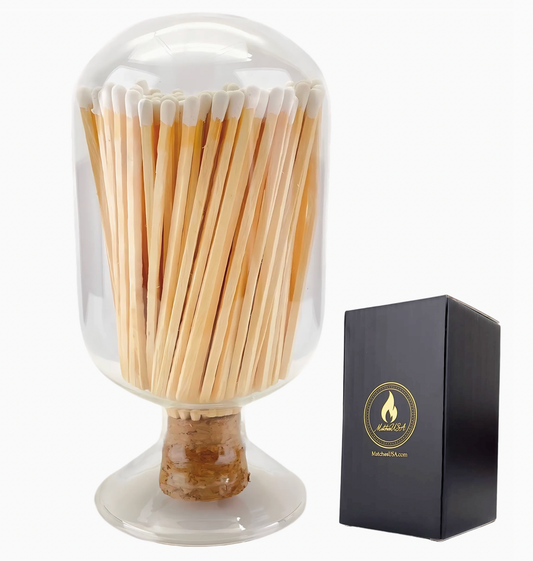 Glass Match Cloche | Elegant Gift Set | Safety Matches Included (Copy)