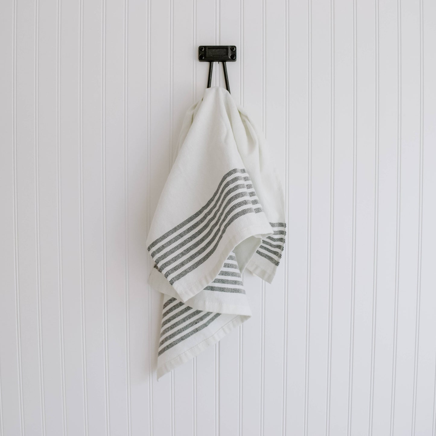 Striped Hand Towel, 6 Black Stripes- Home Decor & Gifts