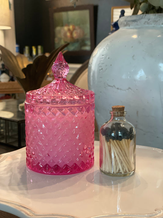 8oz Pink Glass Spire (available in multiple fragrances)