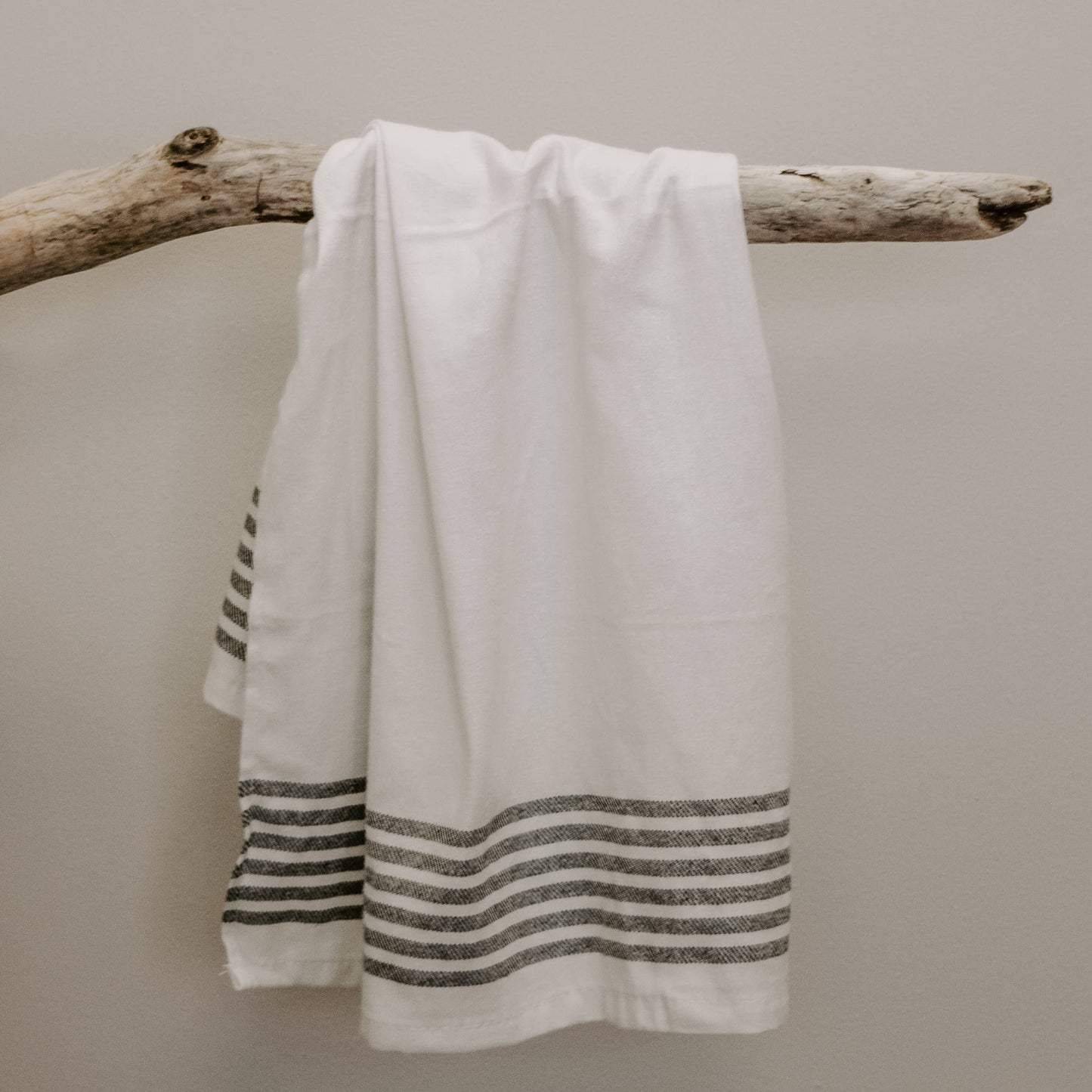 Striped Hand Towel, 6 Black Stripes- Home Decor & Gifts