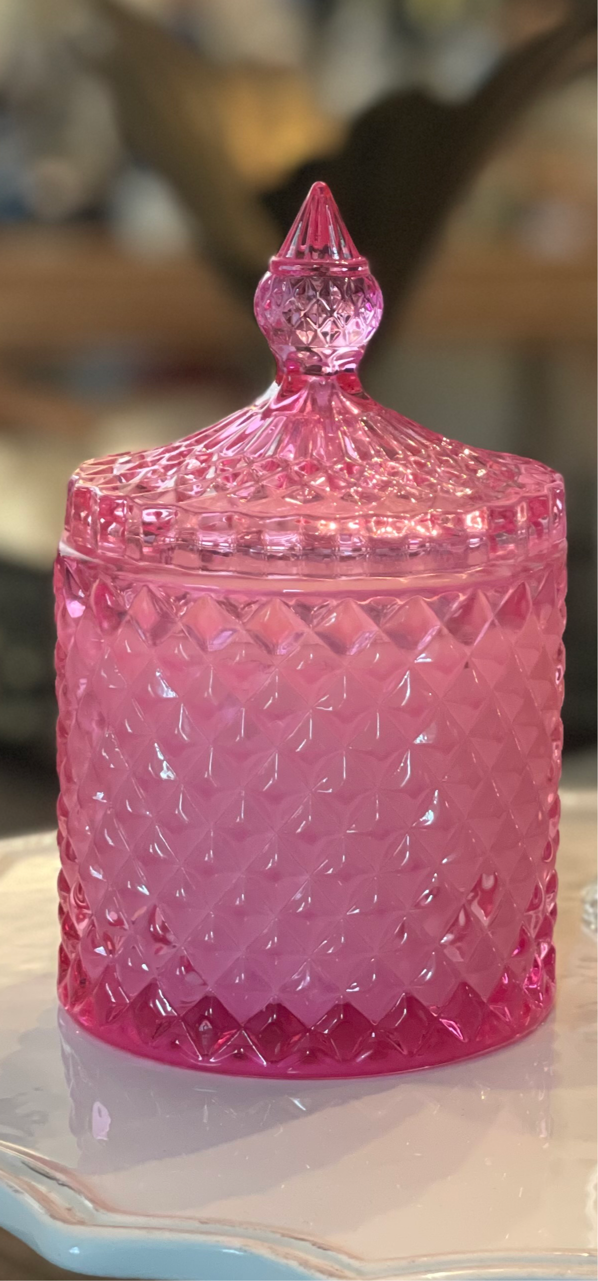 8oz Pink Glass Spire (available in multiple fragrances)