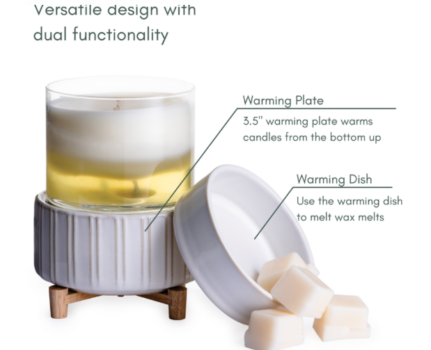 Ceramic & Wood 2-in-1 Classic Fragrance Warmer