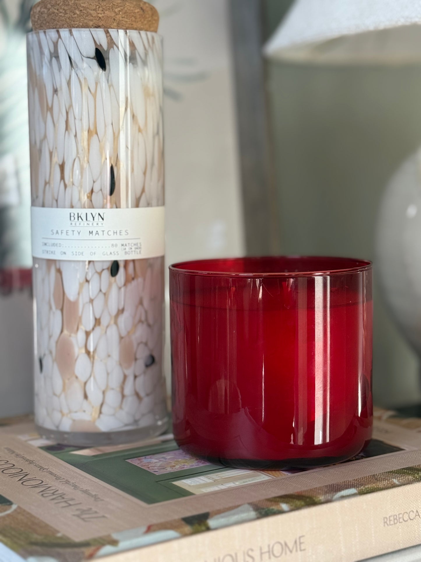 20.75oz Red Glass Candle (available in limited fragrances)