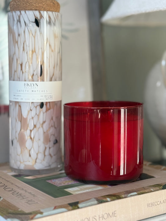 20.75oz Red Glass Candle (available in limited fragrances)
