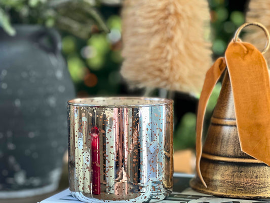 Holiday Collection - Fir & Frost 20oz Silver Mercury Glass Vessel