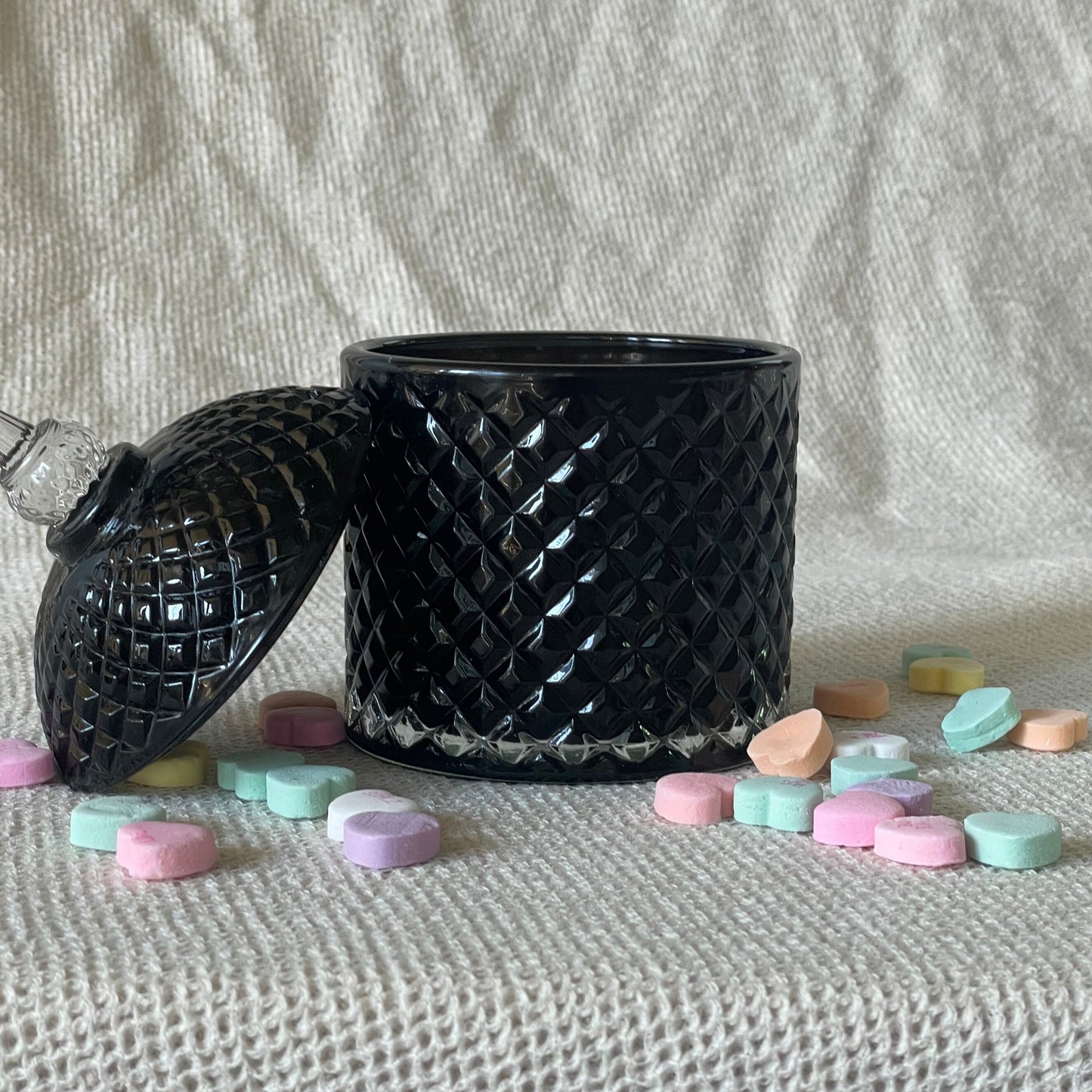 Anti-Valentine Gift Set - 12 oz Black Glass Spire with Matches