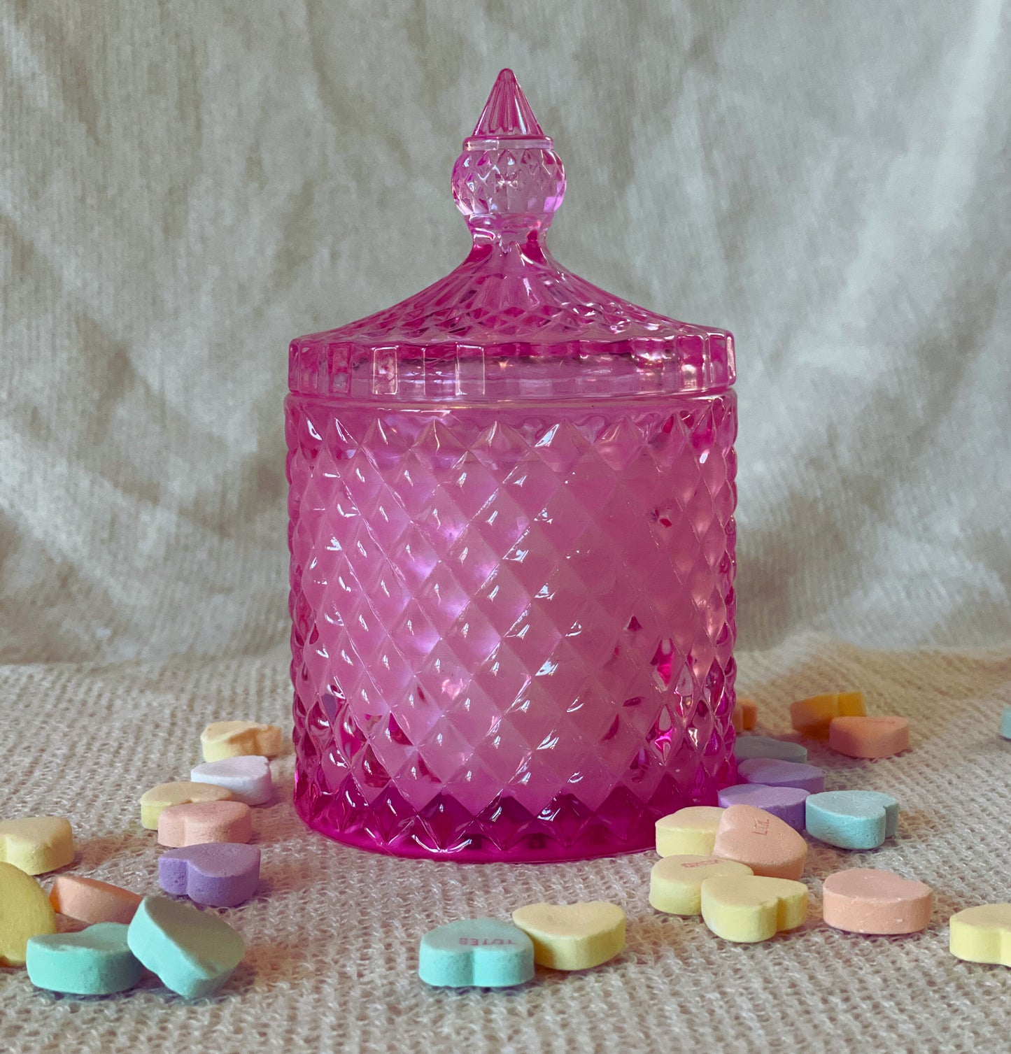 Valentine Gift Set - 8oz Pink Glass Spire with Matches