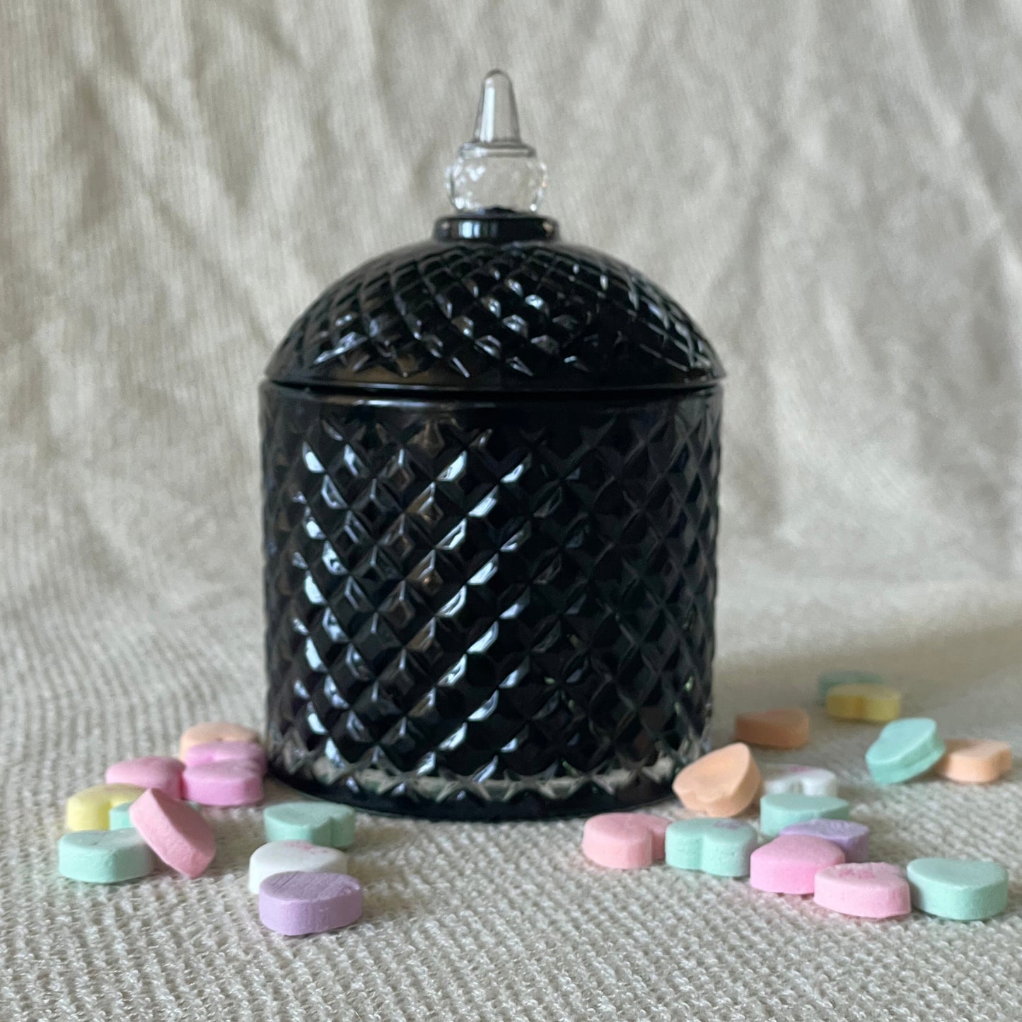 Anti-Valentine Gift Set - 12 oz Black Glass Spire with Matches