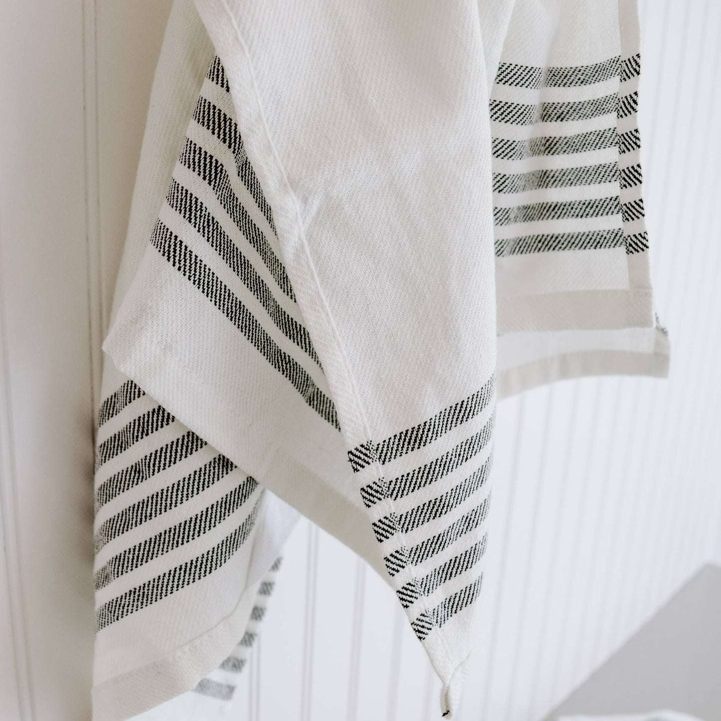 Striped Hand Towel, 6 Black Stripes- Home Decor & Gifts