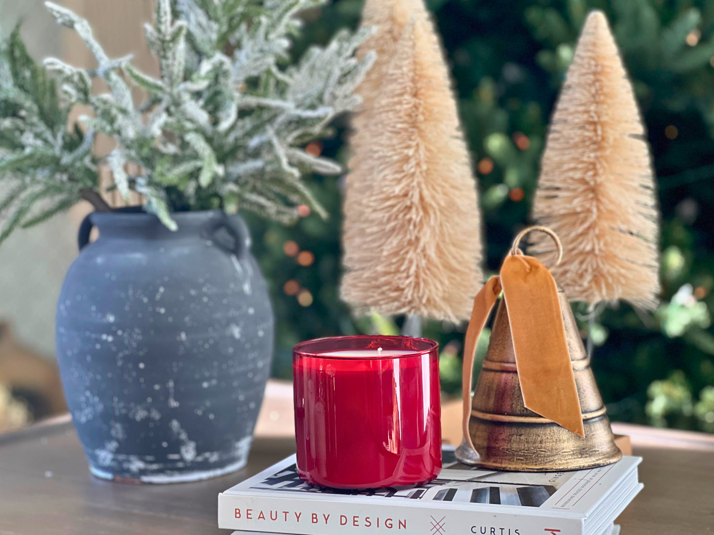 Holiday Collection - Holiday Home 20oz Red Glass Vessel